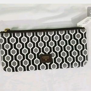 Fossil Paige Zipper pouch wallet  New 2 Left